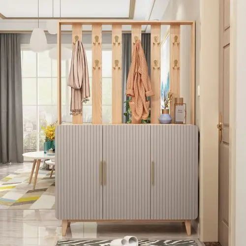 家用门口鞋柜北欧储物柜现代简约进门玄关隔断柜挂鞋柜