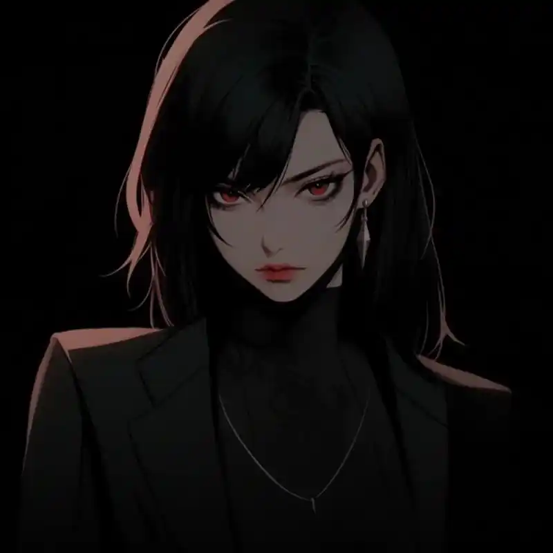 黑暗风格少女 #二次元 #动漫女头#超a头像#御姐头像#日漫 - 抖音