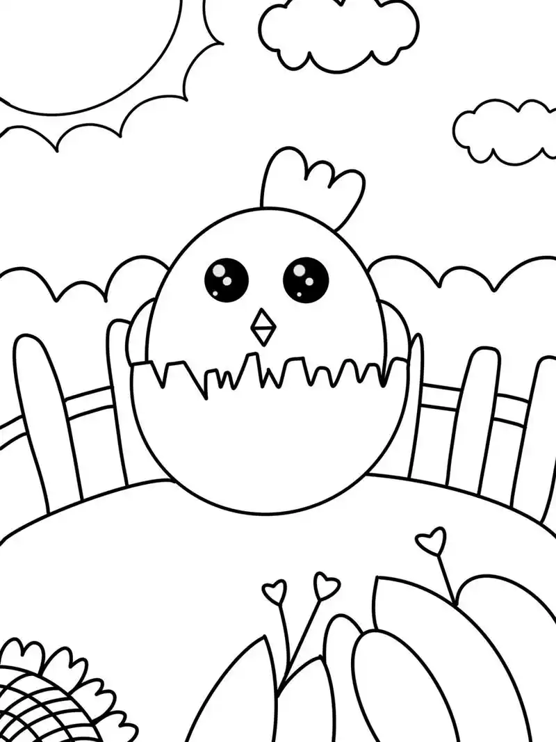 小鸡 可爱的小鸡 创意画 简笔画 儿童画 #创意美术儿童画# #儿童简笔