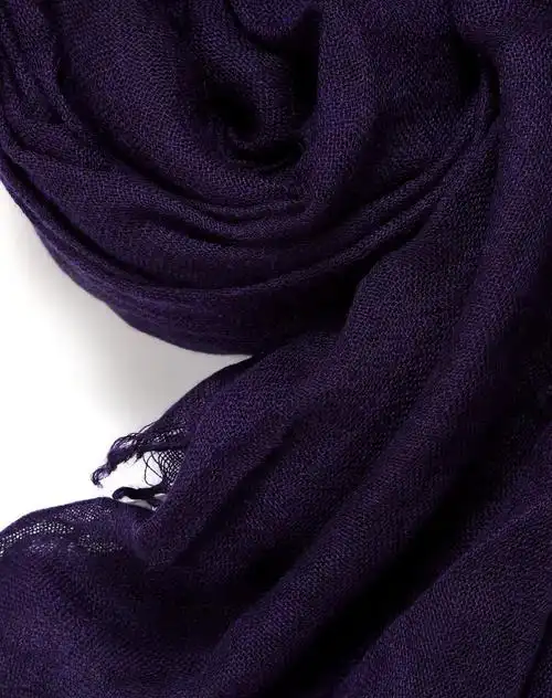 深紫蓝色时尚简约围巾