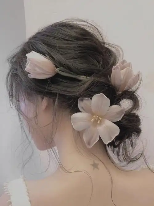 早春新娘盘发法式婚纱照拍摄花絮