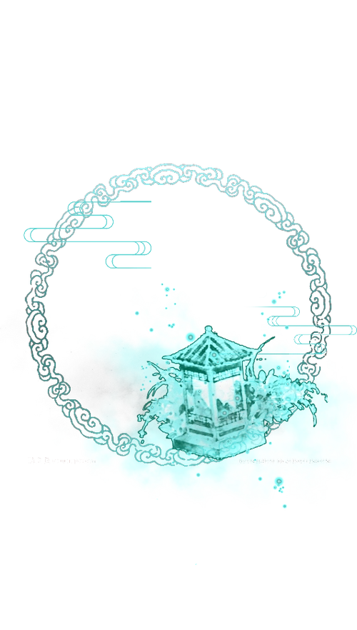 古风边框ps边框古风水印