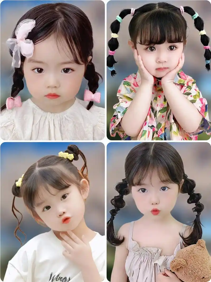 还有麻麻们不会给小公主扎头发吗?这几款简单的发型,在夏天好扎,好看