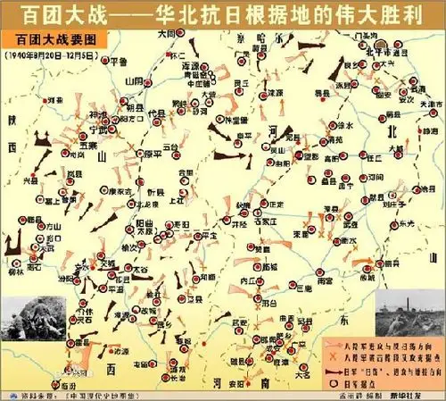 资料图:百团大战作战图