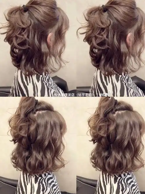 少发美眉必备|法式芭比烫发|扎起来也好看9315—————铭宇老师