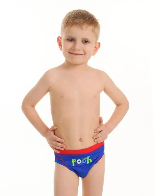 兰嘟吡男童蓝色字母三角泳裤