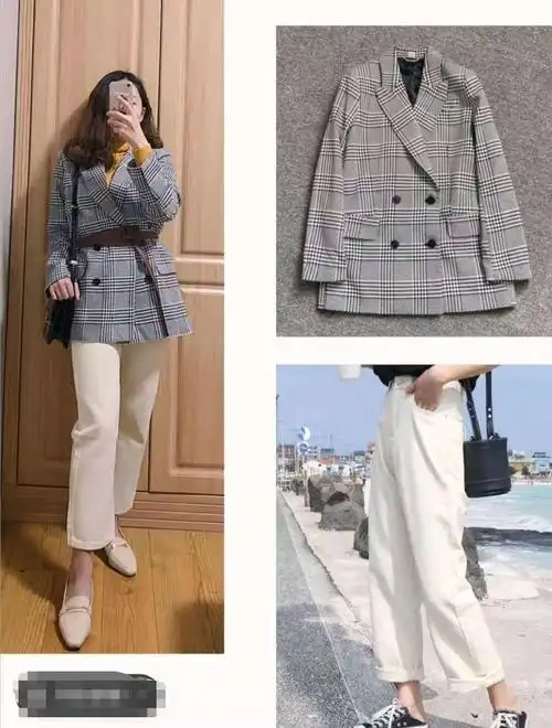 西装外套女怎么搭配裤子鞋子