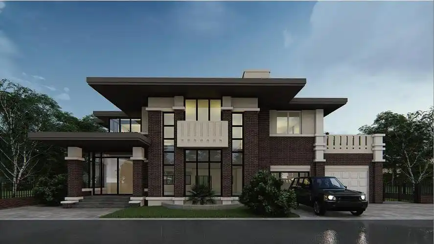 北京别墅外墙翻新案例|西山美庐-咖啡色石韵