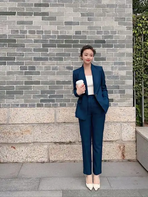 职业装西服ol穿搭