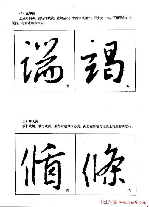 《王羲之行书入门》书法字帖结体篇(3)