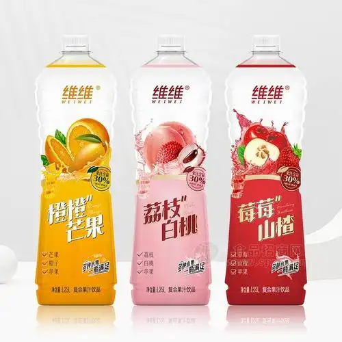 维维果汁含量30%果汁饮料瓶装餐饮大瓶果汁招商1.25l