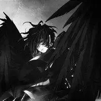 恶魔头像带翅膀黑白男生【点击鼠标右键下载】