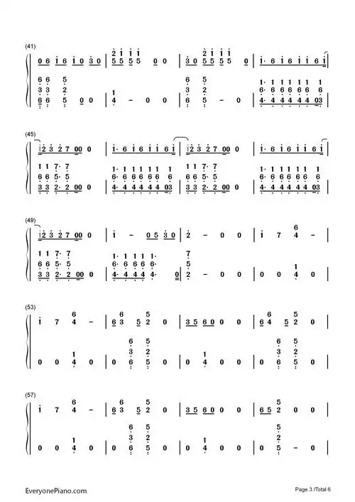 teenagedreamkatyperry双手简谱预览3