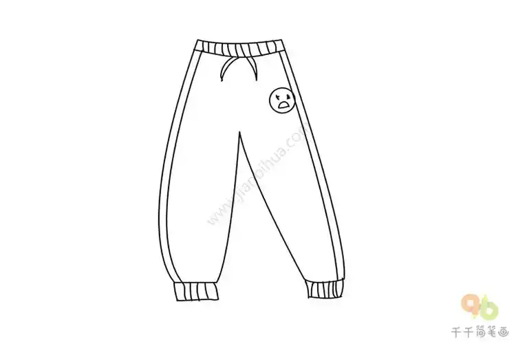春季新款运动裤简笔画