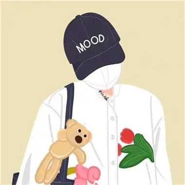 简约耐看的独一无二手绘情侣头像