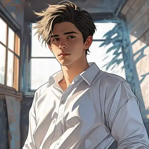 唯美白衬衫男生头像