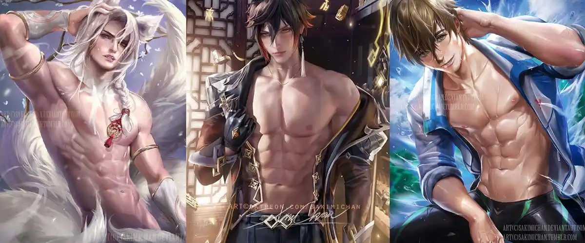 男神腹肌画法教程