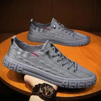 西域骆驼vancamel夏季新款男鞋透气潮流百搭休闲潮鞋男士布鞋平底板鞋