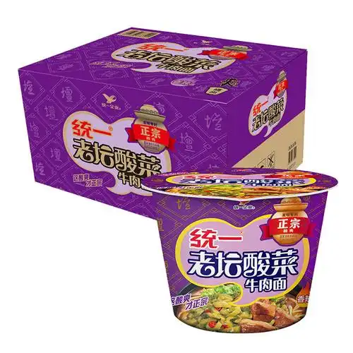 统一qxty老坛酸菜牛肉面辣味120g12国美超市甄选