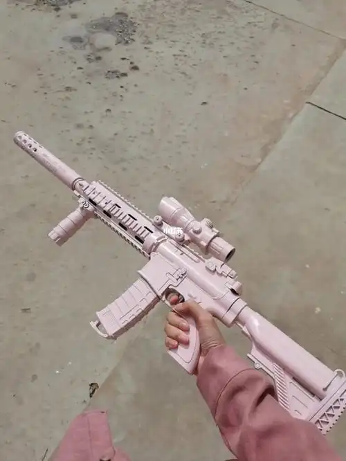 自制粉色m416