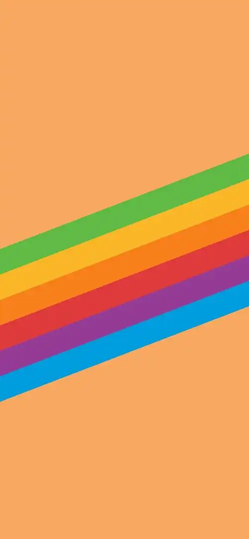 apple经典橙色条纹,高清图片,手机壁纸