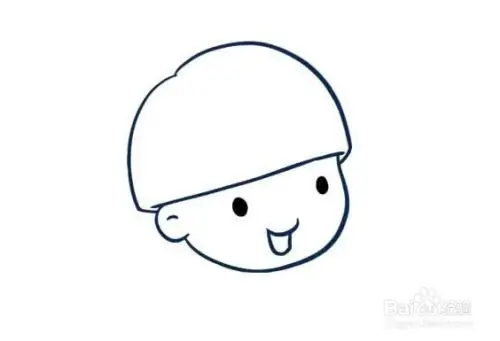 锅盖头男孩怎么画