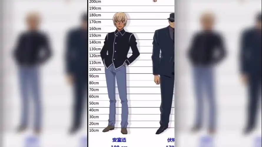名侦探柯南主角身高对比,柯南哭了