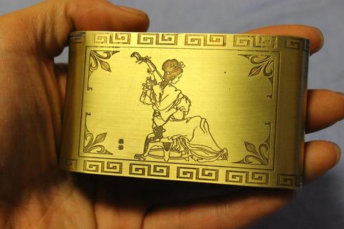 高档烟丝盒 纯铜 旱烟盒 手工 烟丝罐全铜质便携滑盖加厚个性雕刻