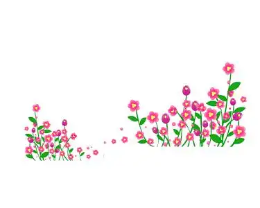 红花绿叶花花草草装饰背景素材