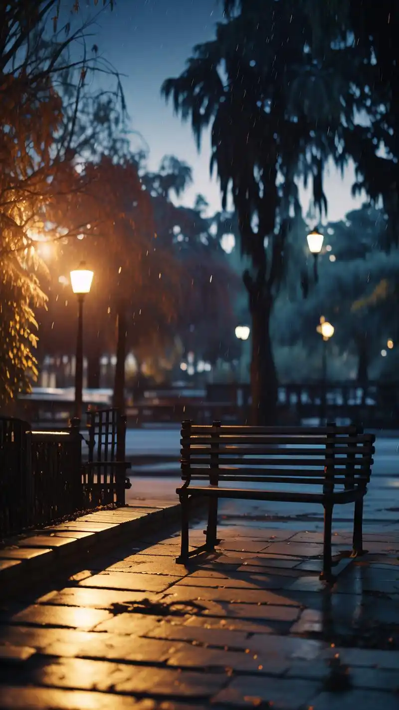 91夜景伤感壁纸,氛围感拉满92 夜晚的街头,灯光闪烁,孤独的身影在