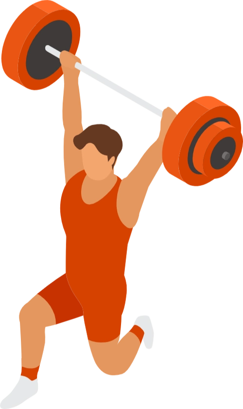 卡通举重运动员图片0