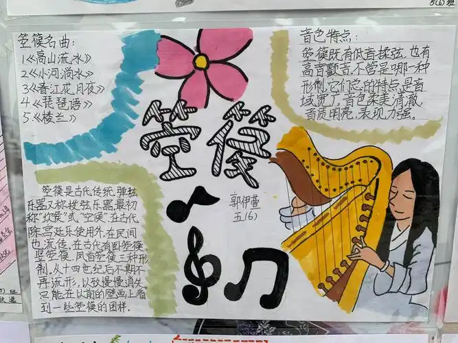 我校以"传统乐器进课堂"为主题开展音乐课堂,给学生介绍中国传统乐器