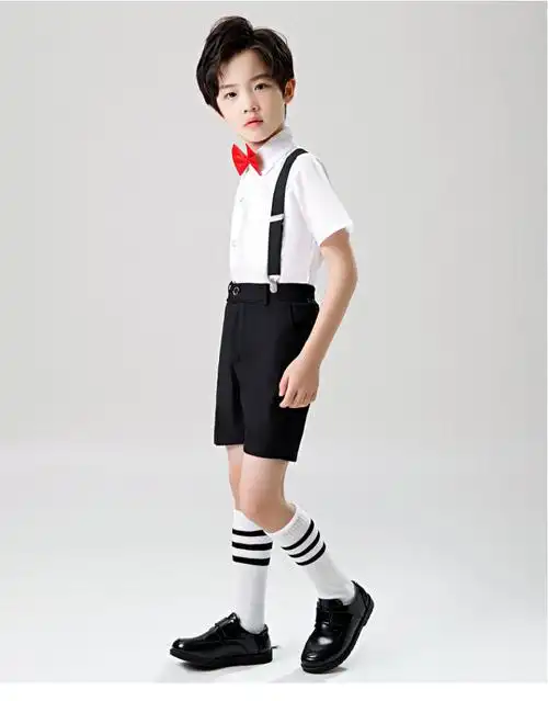 燕尾服男童童六一儿童合唱演出服女童舞蹈蓬蓬裙小学生合唱团男童朗诵