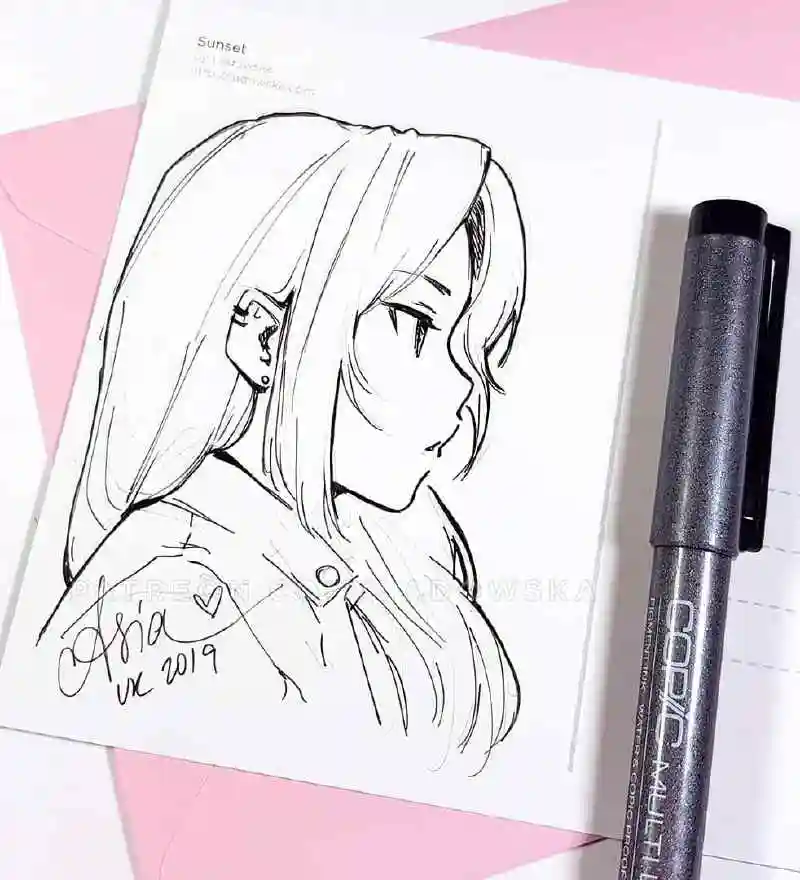 精致的动漫人物线稿图高清,初学者最爱的动漫人物临摹素材