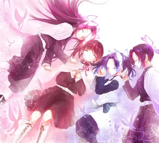 鬼灭之刃蝶屋一家胡蝶香奈惠胡蝶忍栗花落香奈乎神崎葵寺内清中原澄