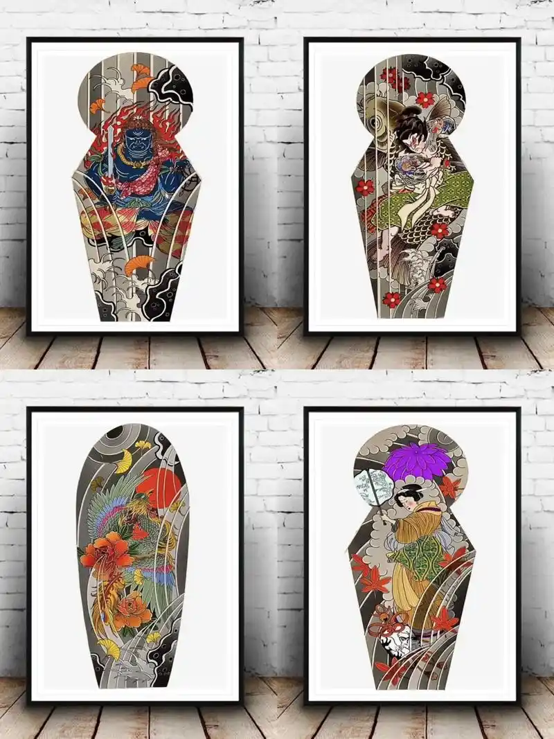 花臂36张线条加上色,不限图案.#手稿分享 #花臂手稿 #手 - 抖音