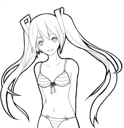 动漫人物线稿高清