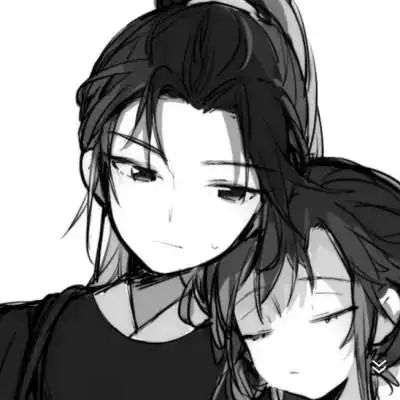 古风情侣头像黑白侠客高清图片