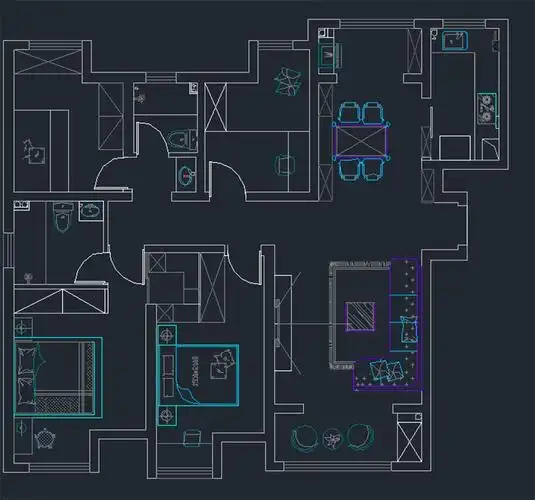 5万设计风格:现代简约风格户型:130平方四室两厅