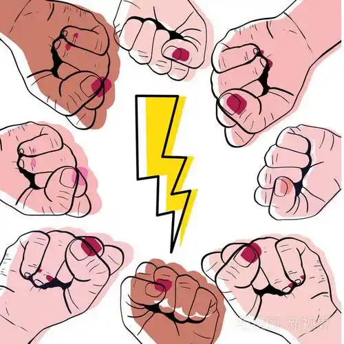 移动的色彩人们对手一起抗议矢量插图