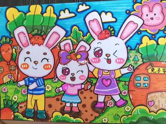 兔子  #主题画  #儿童简笔画  #angel-汤圆