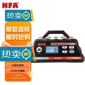 nfa纽福克斯12v汽车电瓶充电器充满自停25a大电流电瓶充电机6615n 12v