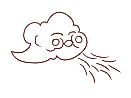 风儿卡通形像简笔画