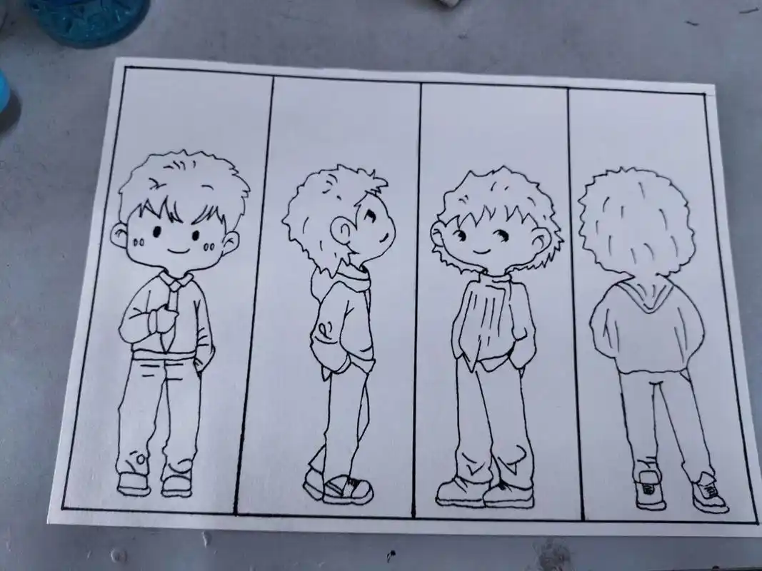 学前教育 人物简笔画(正面 侧面 背面)