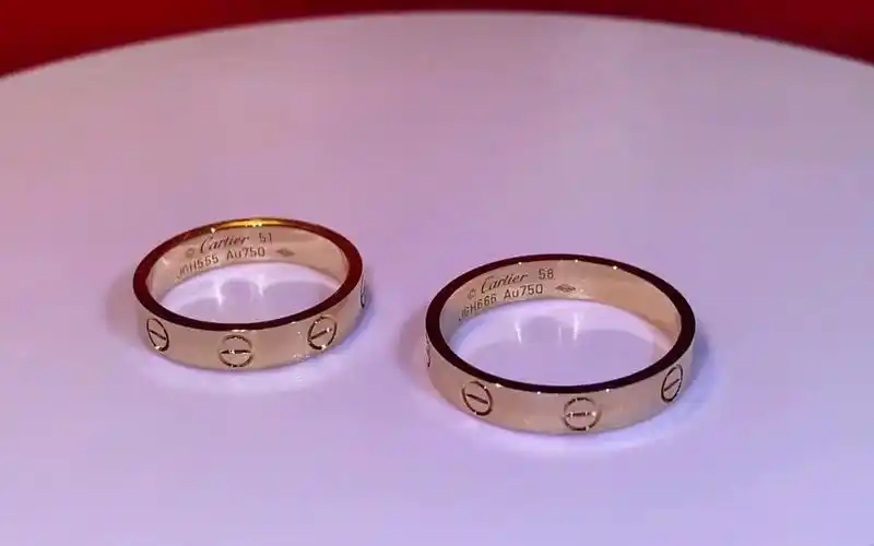 23_窄版love对戒#情侣对戒 #卡地亚