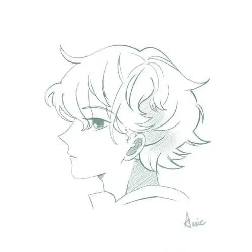 人像练习14侧脸小帅哥