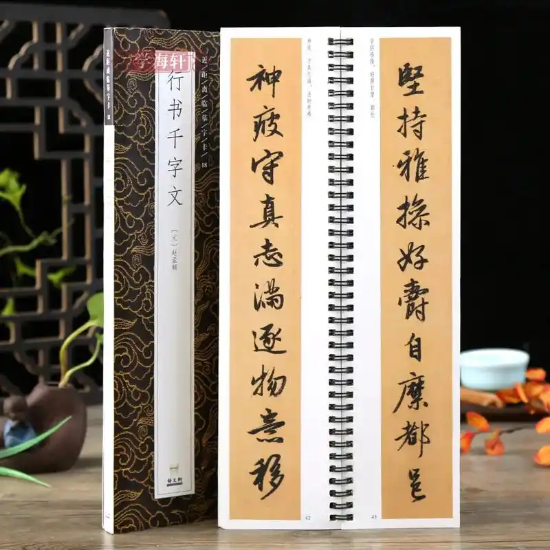 赵孟頫行书千字文临摹字卡.