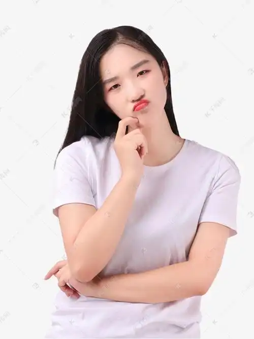 人物撅嘴委屈情绪