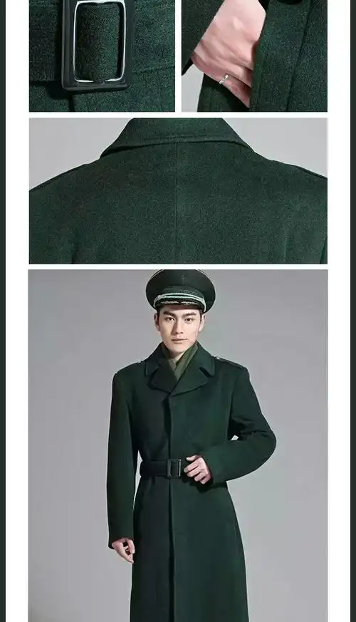 军大衣绿色羊毛风衣保暖耐磨校尉冬季wj优良款军大衣尺码联系客服哦
