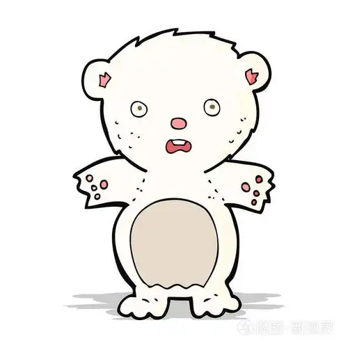 受惊的极地熊卡通